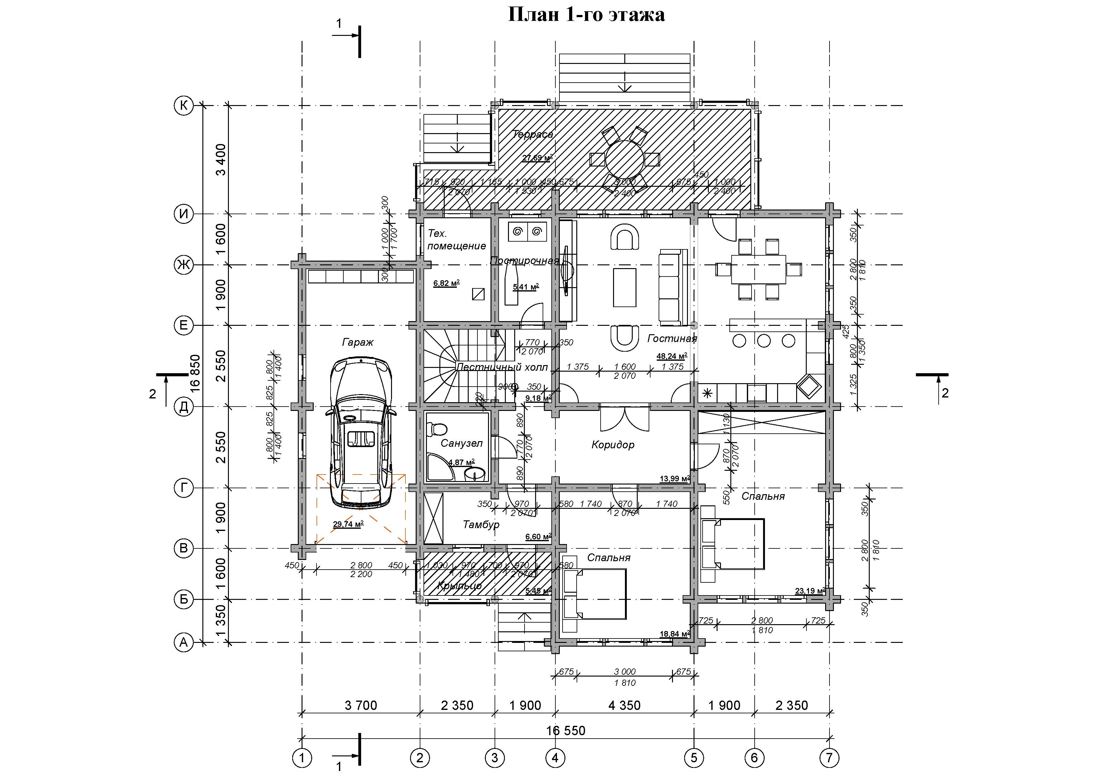 Двухэтажный дом ОБ-300-77